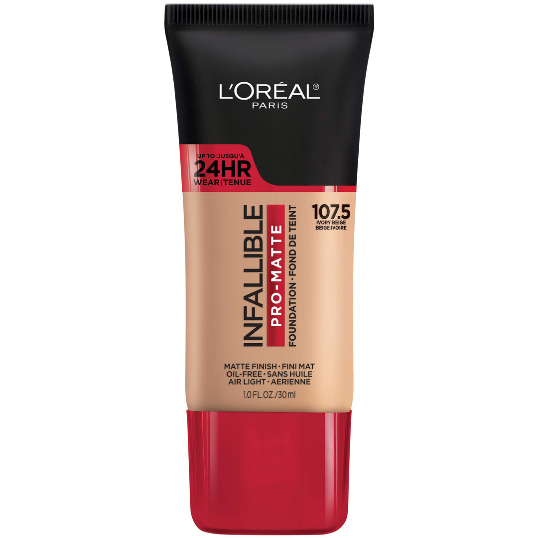 L'Oreal Paris Cosmetics Makeup Infallible Pro-Matte Liquid Longwear Foundation, Ivory Beige, 1 fl oz Retail $14.99