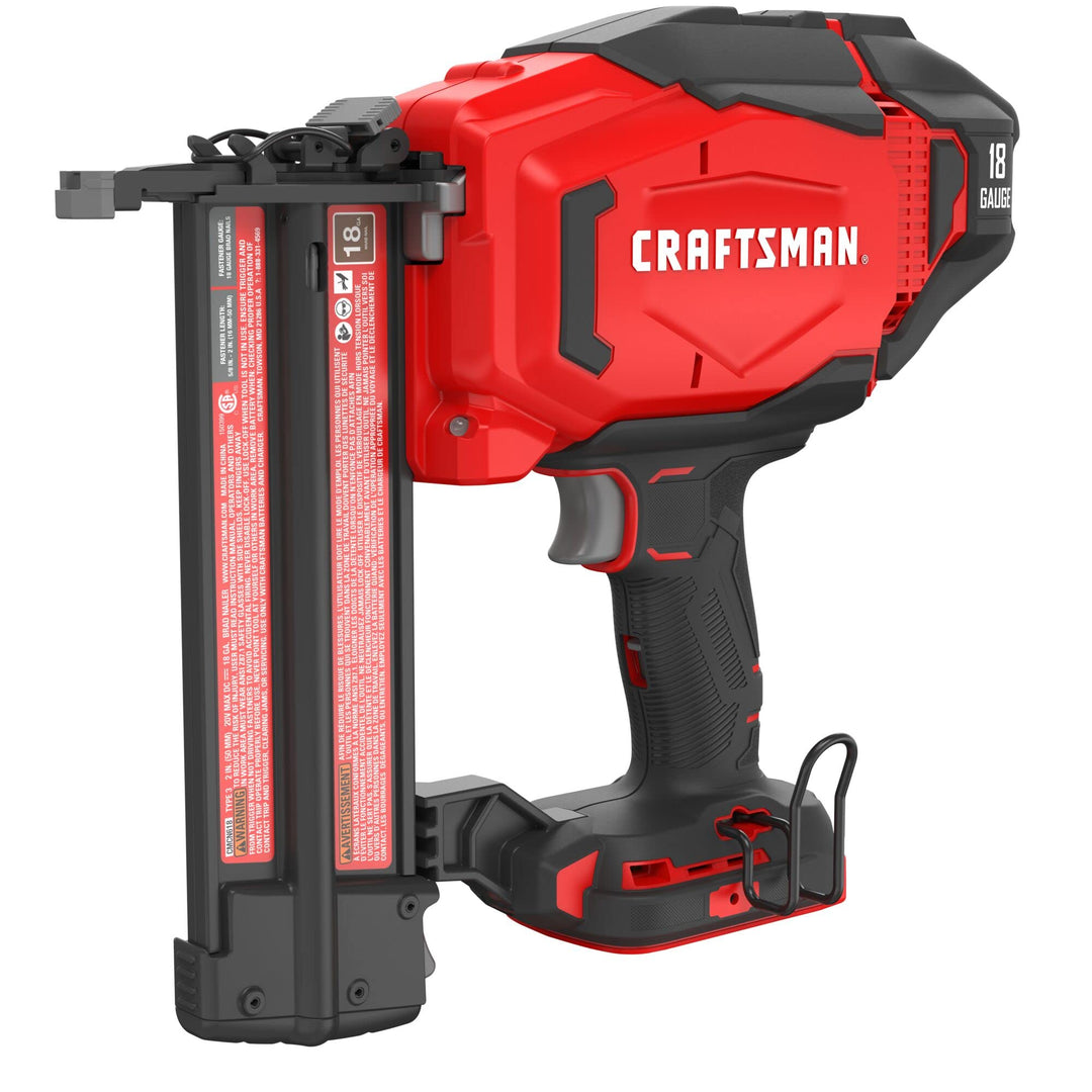 CRAFTSMAN V20 Brad Nailer, 18GA, Cordless, Bare Tool Only (CMCN618B) Retail $134.00