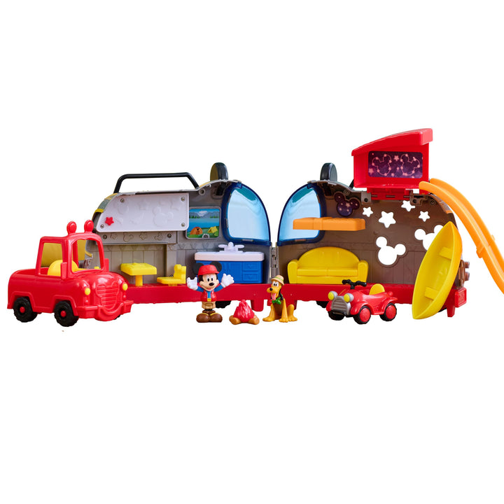 Disney Junior Mickey Mouse Happy Camper Lights and Sounds Playset, 10-Pieces, Kids Toys for Ages 3 Up by Just Play