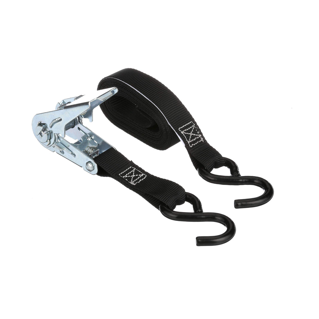 Hyper Tough 12 ft. x 1 in. Ratchet Tie-Down with Vinyl Covered S-Hooks