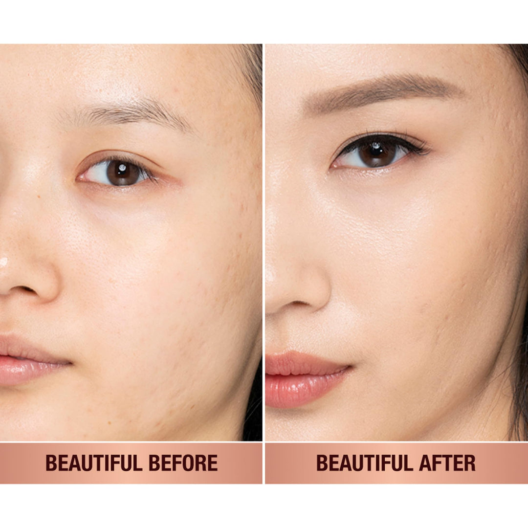Charlotte Tilbury Beautiful Skin Medium Coverage Hydrating Foundation - Buildable Liquid Makeup for Instant Glow, Plumping Hydration & Lasting Skincare Benefits - 2 Warm