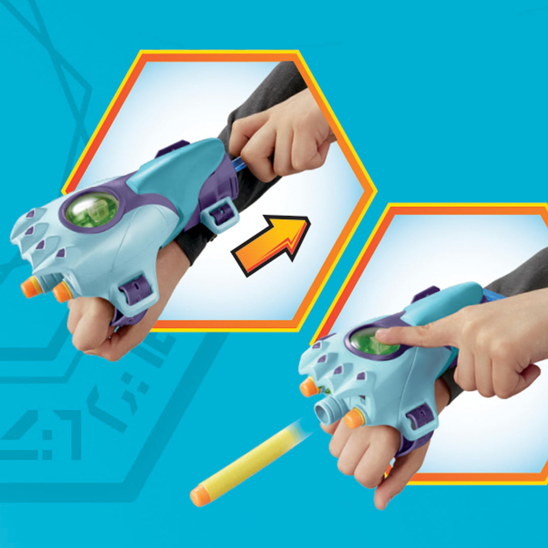 Transformers EarthSpark Cyber-Sleeve Battle Blaster with 3 Nerf Darts and Cyber-Sword, Interactive Role Play Toys for Boys and Girls Ages 6 and Up