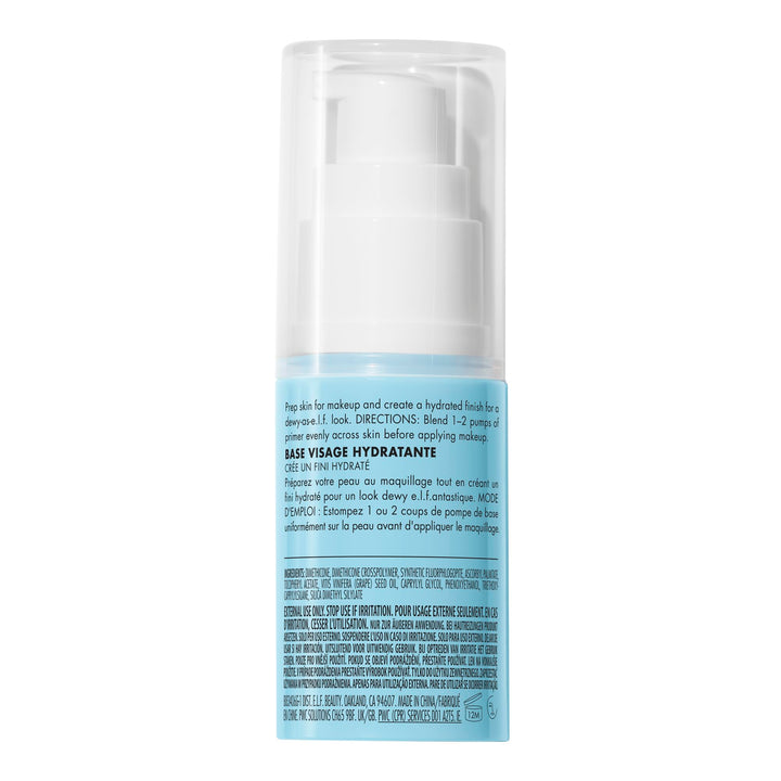e.l.f. Hydrating Face Primer, Makeup Primer For Flawless, Smooth Skin & Long-Lasting Makeup, Fills In Pores & Fine Lines, Vegan & Cruelty-free, Small Retail $9.00
