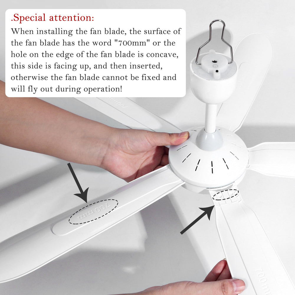 Mengnessly 28" Inch Ceiling Fan AC 110V/DC 12V Indoor Outdoor Gazebo Electric Fans for Tent with Remote Control Portable Hanging Plug in No Light White Bedroom Porch Quiet Small Room RV Garage Dorm Retail $49.80