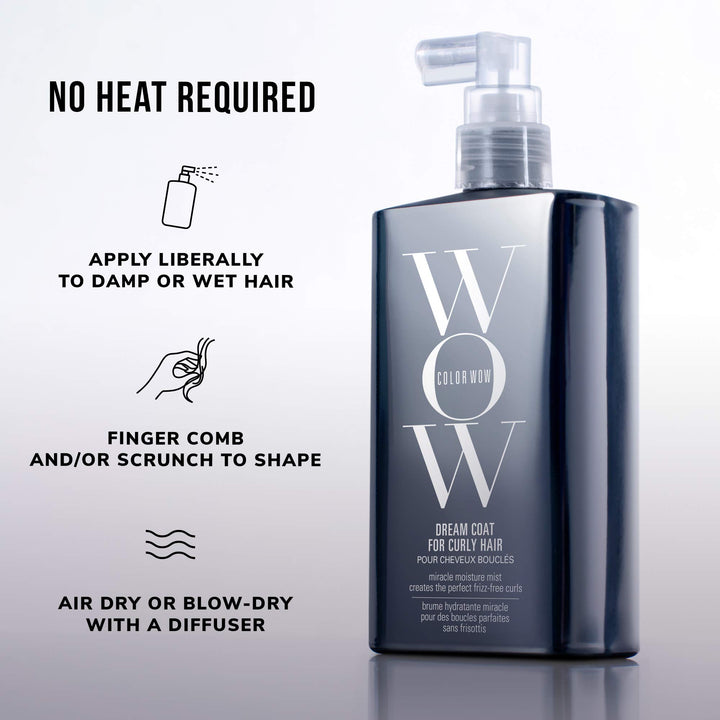 COLOR WOW Dream Coat for Curly Hair Ã¢â‚¬â€œ Frizz-Free Curls Made Easy, Moisture-Boosting Spray, Curl-Enhancing Formula
