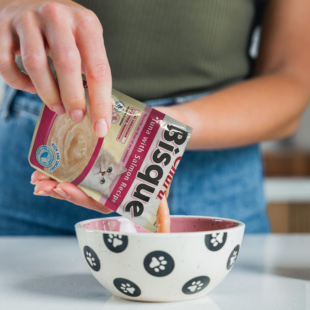INABA Churu Bisque for Cats, Creamy Lickable Purée Side Dish with Vitamin E, 1.4 Ounces per Pouch, 12 Pouches, Chicken Variety Retail $14.99