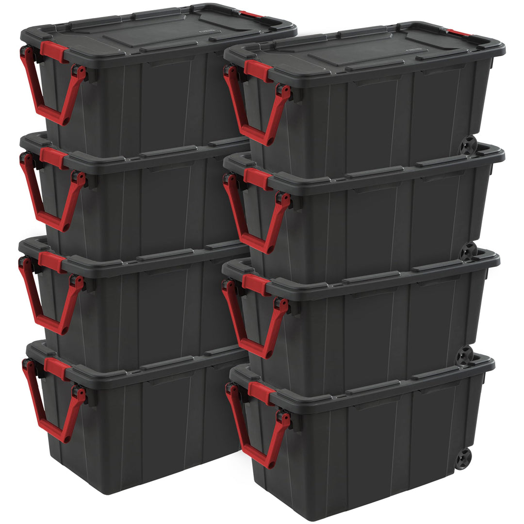 Sterilite Tote IND Wheeled Black 40GA 14699002 Retail $67.45