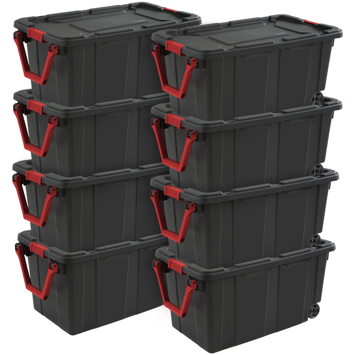 Sterilite Tote IND Wheeled Black 40GA 14699002 Retail $67.45