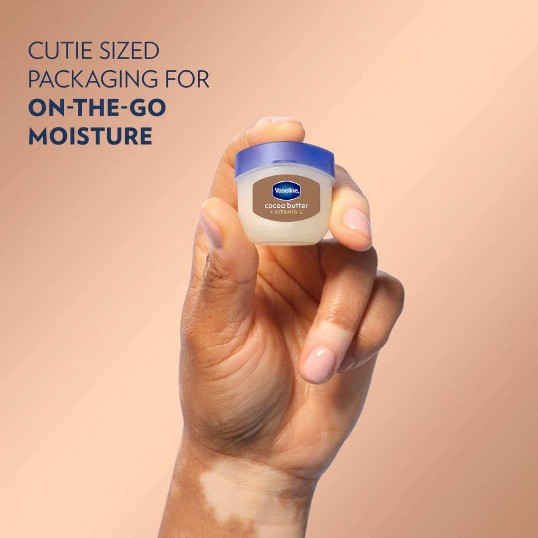 Vaseline Lip Balm Mini 2 ct Cocoa Butter For Dry Cracked Skin Hydrating Lip Balm 0.5 oz