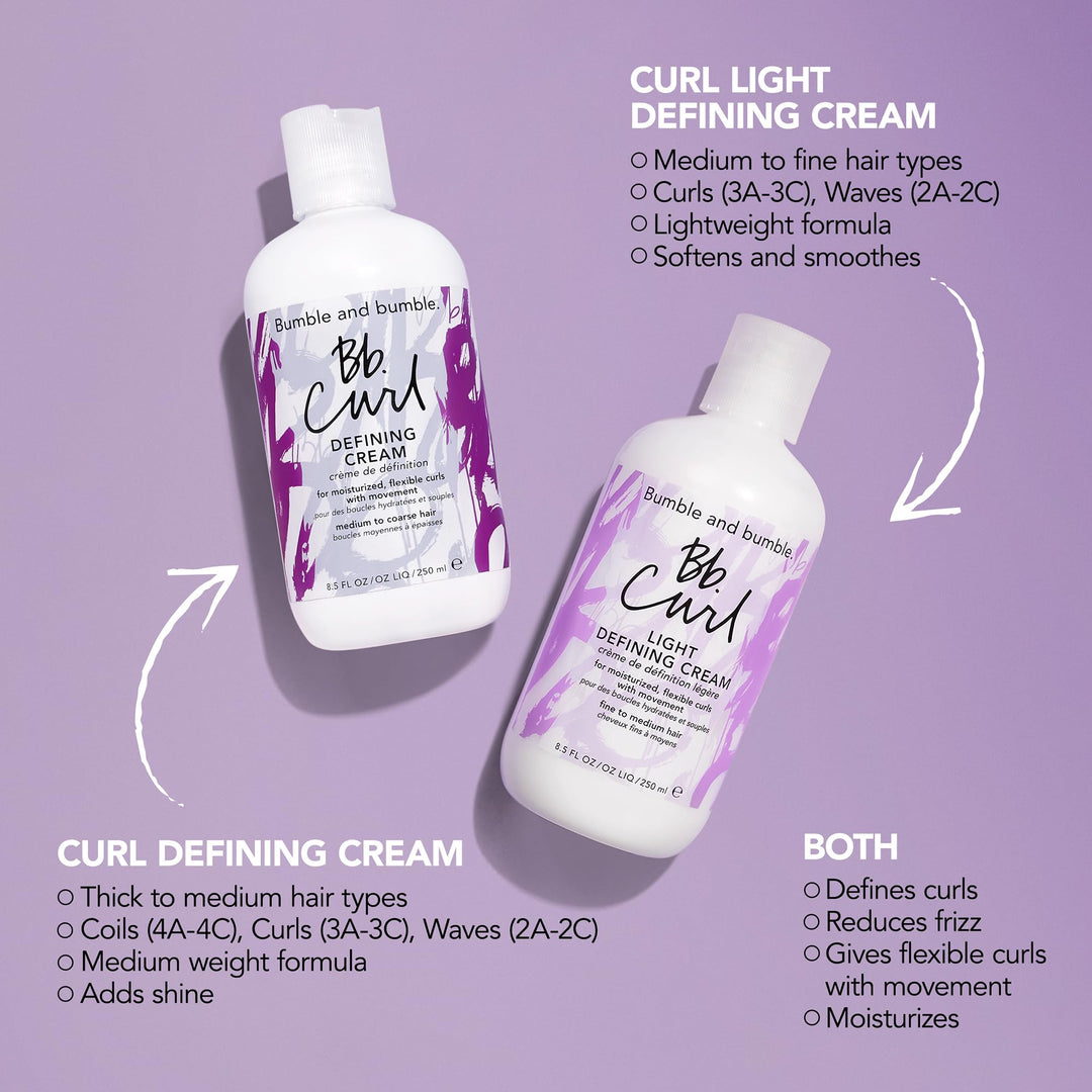Bumble and bumble. Curl Defining Hair Styling Cream | For Moisturized Flexible Curls | Frizz Control | Coily, Curly, Wavy | With Jojaba, Avocado + Coconut Oil | Travel Size, 2 Fl Oz Retail $16.00