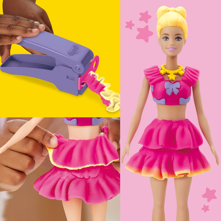 Play-Doh Barbie Ruffles and Bows Set, Make Doll Clothes with Modeling Compound & 9 Fashion Accessories, Arts & Crafts for Girls & Boys 5+ Retail $19.99