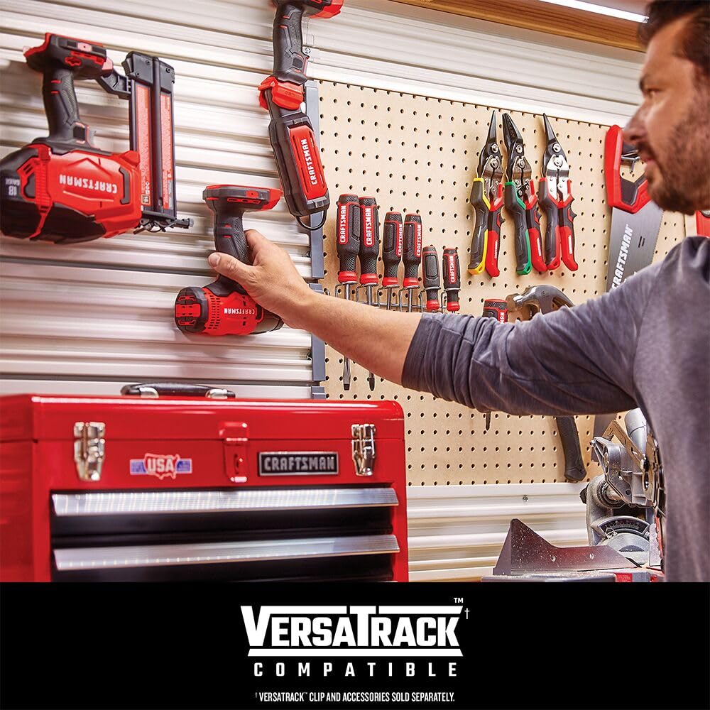 CRAFTSMAN V20 Brad Nailer, 18GA, Cordless, Bare Tool Only (CMCN618B) Retail $134.00