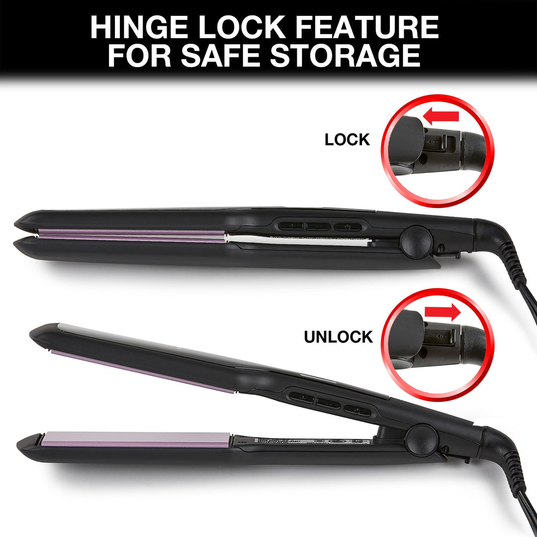 Remington 1 3/4" Flat Iron, Hair Straightener with Anti-Static Technology, 30-Second Heat Up & 60 Minute Auto Shut-off, 30% Longer Ceramic Floating Plates, Titanium + Ceramic Coating Retail $24.99