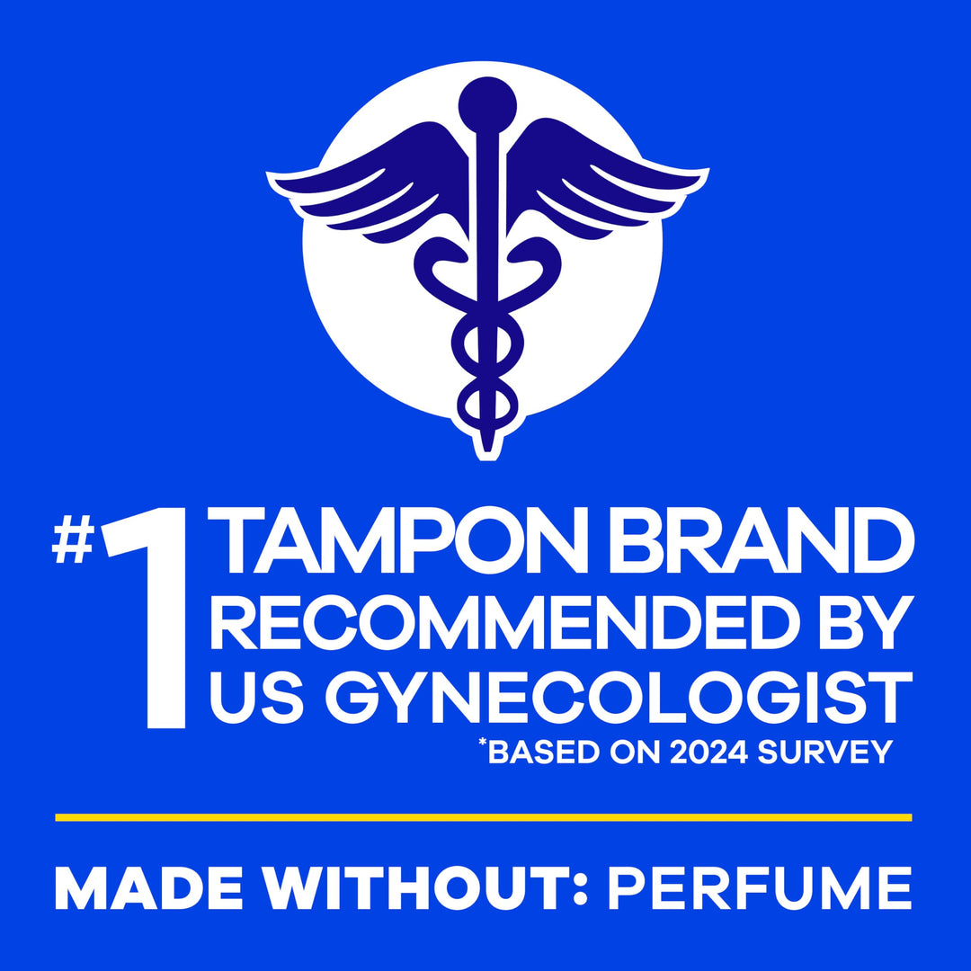 Tampax Pearl Tampons for Women, with LeakGuard Braid, Super Absorbency, Unscented, 50 Count