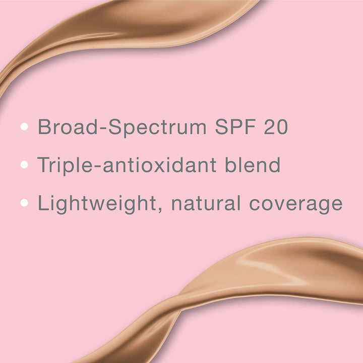 Neutrogena Healthy Skin Liquid Foundation Makeup with Broad Spectrum SPF 20 Sunscreen, Lightweight, Medium Coverage Makeup with Sunscreen and Pro-Vitamin B5, Natural Ivory 20, 1 fl. oz Retail $19.79