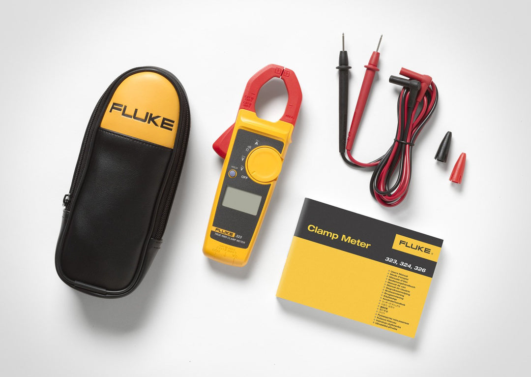 Fluke 323 Clamp Meter for Commercial/Residential Electricians, Measures AC Current to 400 A & AC/DC Voltage to 600 V, Resistance and Continuity, Includes 2 Year Warranty and Soft Carrying Case Retail $207.99