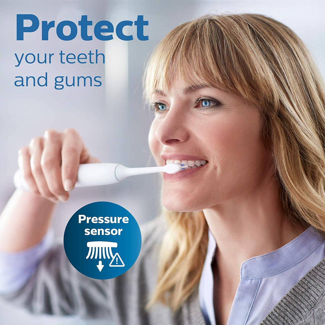 Philips Sonicare ProtectiveClean 6500 Rechargeable Electric Toothbrush, with Pressure Sensor, 3 Cleaning Modes, SmarTimer and QuadPacer, 14-Day Battery Life, Charging Travel Case, Black, HX6462/08