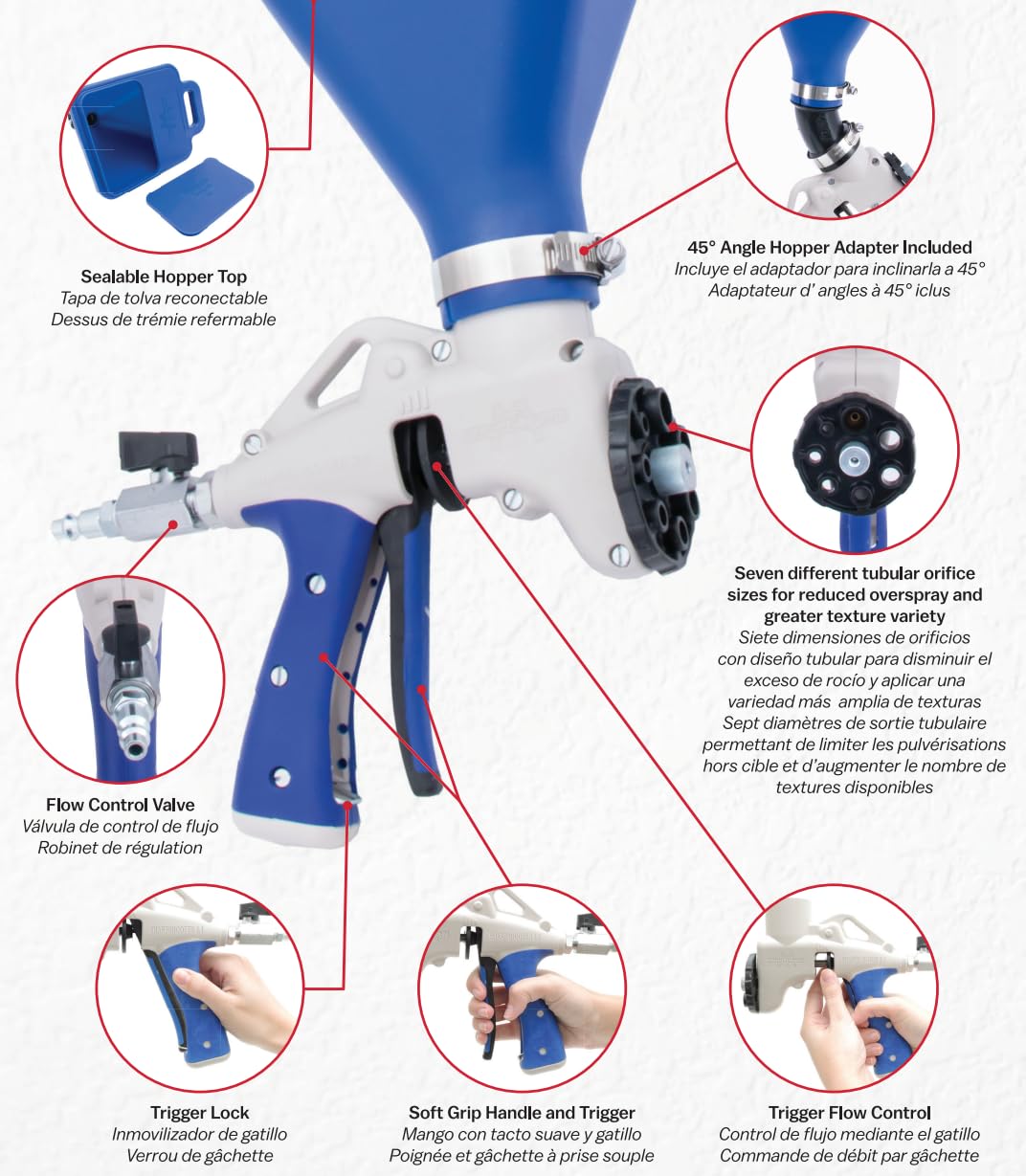 MARSHALLTOWN Sharpshooter 2.1 Hopper Gun, 2-Gallon Hopper, Soft Grip Trigger, Easily Adjustable, 45 Degree Angle Adapter, Made in The USA, SS21 Retail $145.99