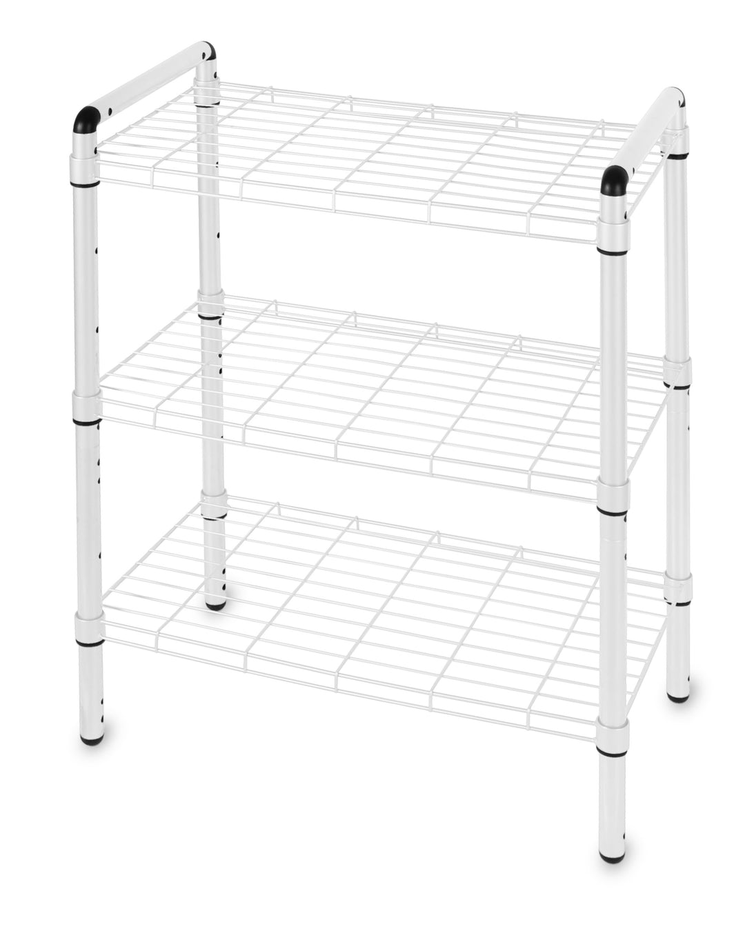 The Art of Storage 3 Shelf Adjustable Shelving Rack Storage Organizer, White Retail $34.99