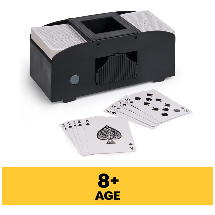 Spin Master Games, Cardinal Classics Premium Automatic Card Shuffler for Poker & Other Games, Family Game Night, Easy-to-Use for Adults & Kids, for Ages 8 & Up Retail $6.88