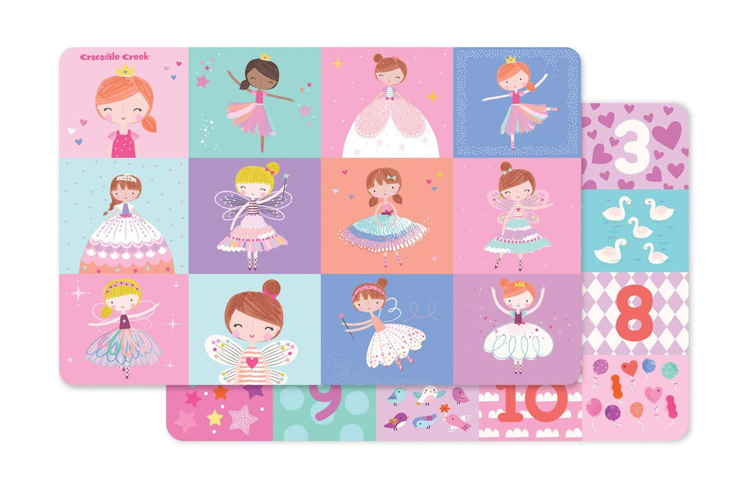 Crocodile Creek 2831-6 Sweet Dreams 2-Sided Placemat Children's Placemat, Pink, Purple, Red, Teal, Yellow, Blue Retail $5.00