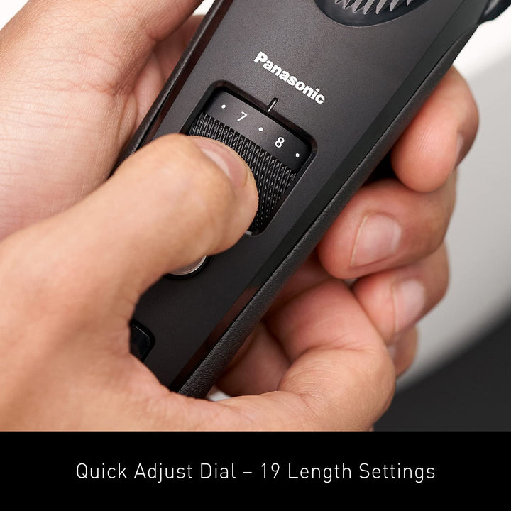 Panasonic Beard Trimmer for Men Cordless Precision Power, Hair Clipper with Comb Attachment and 19 Adjustable Settings, Washable, ER-SB40-K, 0.5-10mm lengths, 1 Pack