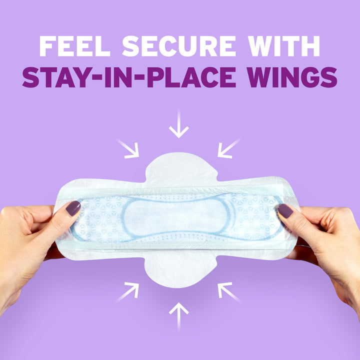 Poise Ultra Thin Incontinence & Postpartum Pads with Wings for Bladder Leaks, 4 Drop Moderate Absorbency, Regular Length, 26 pads Count, Packaging May Vary