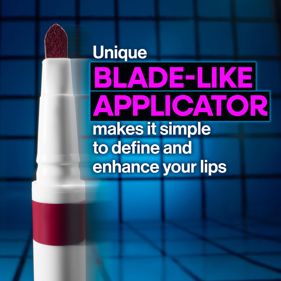 wet n wild Perfect Pout Lip Liner Stain, Long-Lasting Transfer-Proof Formula with Blade-Like Applicator for Precision & Full Lip Coverage, Vegan & Cruelty-Free - Spilled Wine