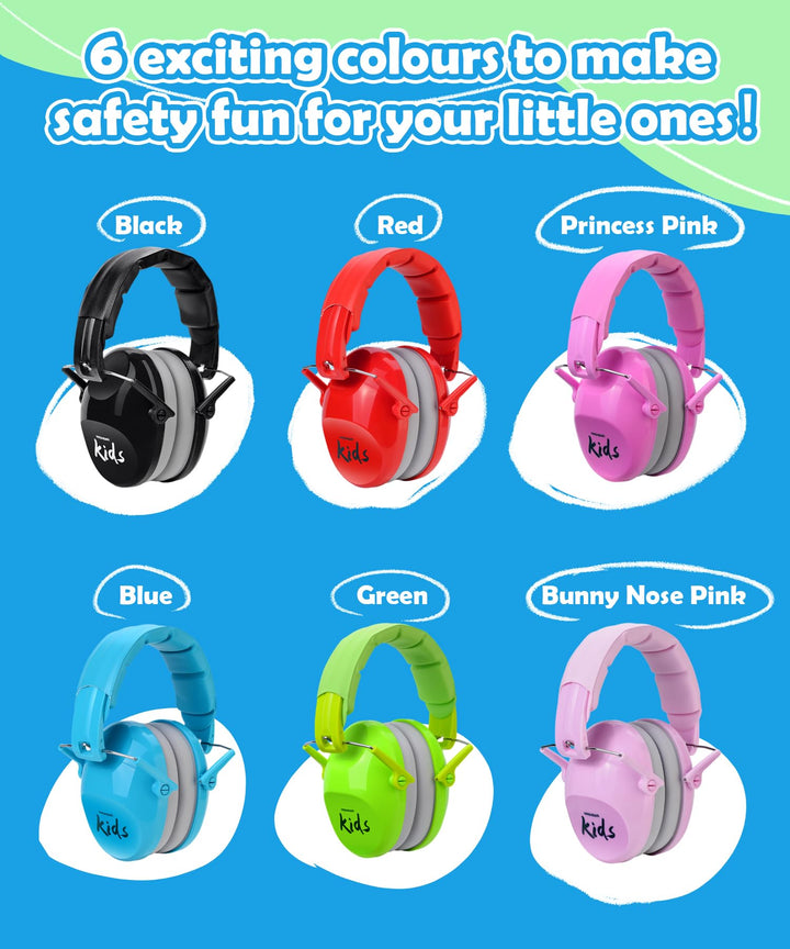 PROHEAR 032 2.0 Noise Cancelling Headphones for Kids - 25dB Noise Reduction - Adjustable Sensory Ear Protection Muffs for Concert, Fireworks, Monster Truck Shows, School - Blue