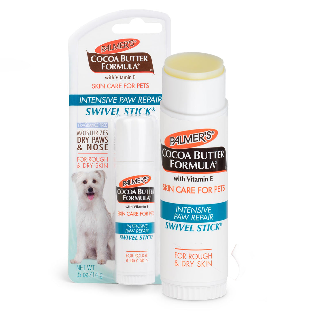 Palmer's for Pets Cocoa Butter Paw Pad and Nose Balm Swivel Stick, Fragrance Free - Moisturizing Dog Balm with Vitamin E, Peppermint Oil, Shea Butter, Rough or Dry Pads, 0.5 oz Retail $5.99