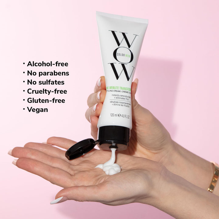 COLOR WOW One Minute Transformation Ã¢â‚¬â€œ Instant frizz fix| Nourishing styling cream smooths, tames + defrizzes on the spot, Avocado oil + Omega 3Ã¢â‚¬â„¢s hydrate, repair for silkier, smoother texture
