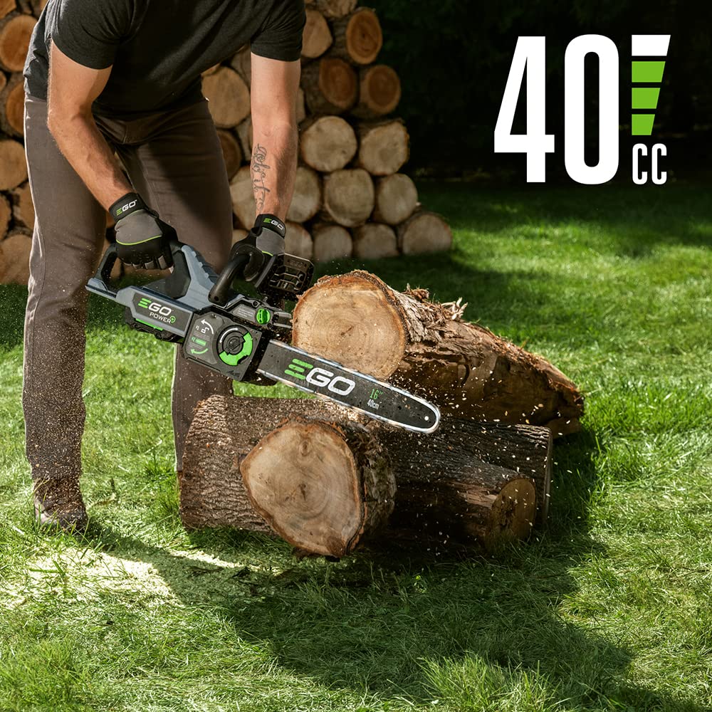 EGO POWER+ Chain Saw, 16Ã¢â‚¬Â Battery Powered Chainsaw, Electric Cordless, Includes 56V 2.5Ah Battery and Charger Ã¢â‚¬â€œ CS1611