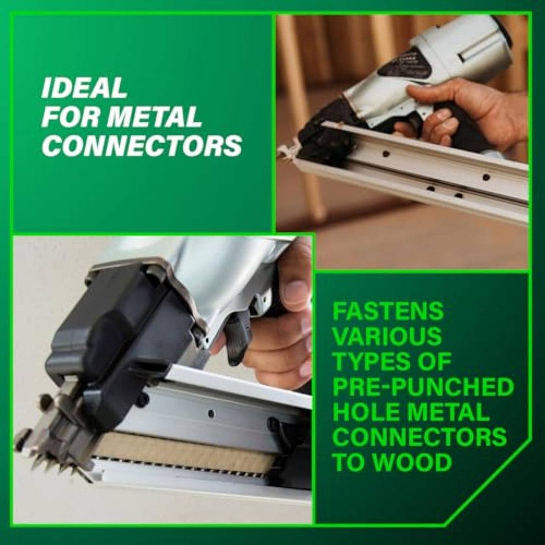 Metabo HPT Strap-Tite Metal Connector Nailer, Pro-Preferred Pneumatic Power Nailers, Connector Tool for Pre-Punched Connectors, 36° Short Magazine, 1-1/2" to 2-1/2", NR65AK2S Retail $279.00