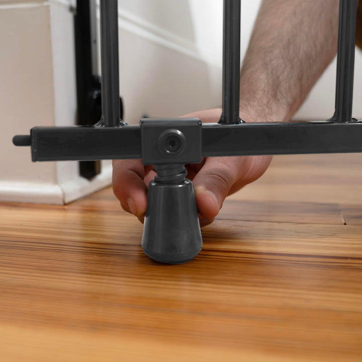 Ingenuity The Stairway+ 46W Series, Baby Gate for Stairs, Dog Gate Indoor for Banister Mount, Secure Stairway Safety Gate - Black Retail $99.98