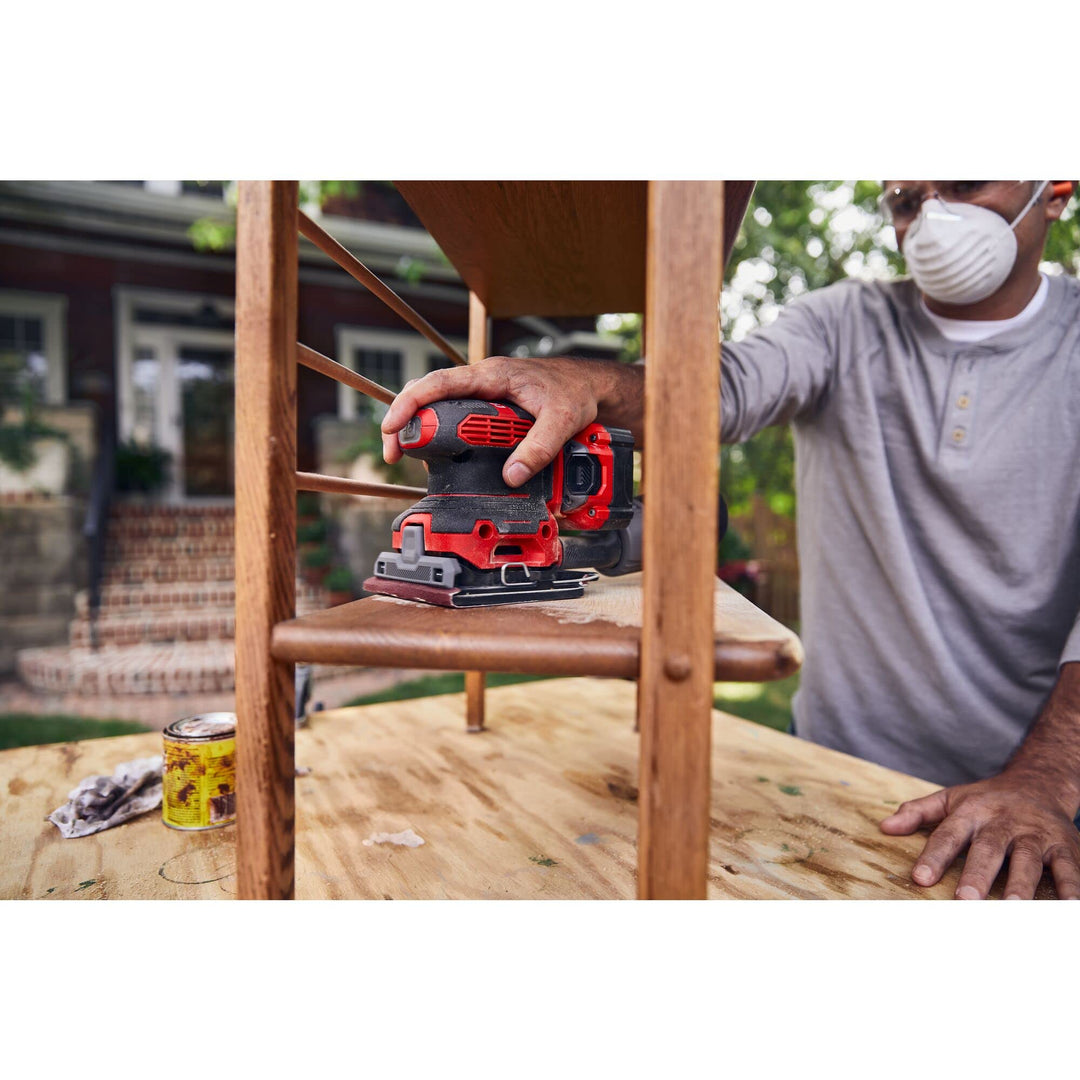 CRAFTSMAN V20 Sander, Cordless, 1/4 Sheet Sander, 9,000-12,000 OPM Bare Tool Only (CMCW222B) Retail $49.00