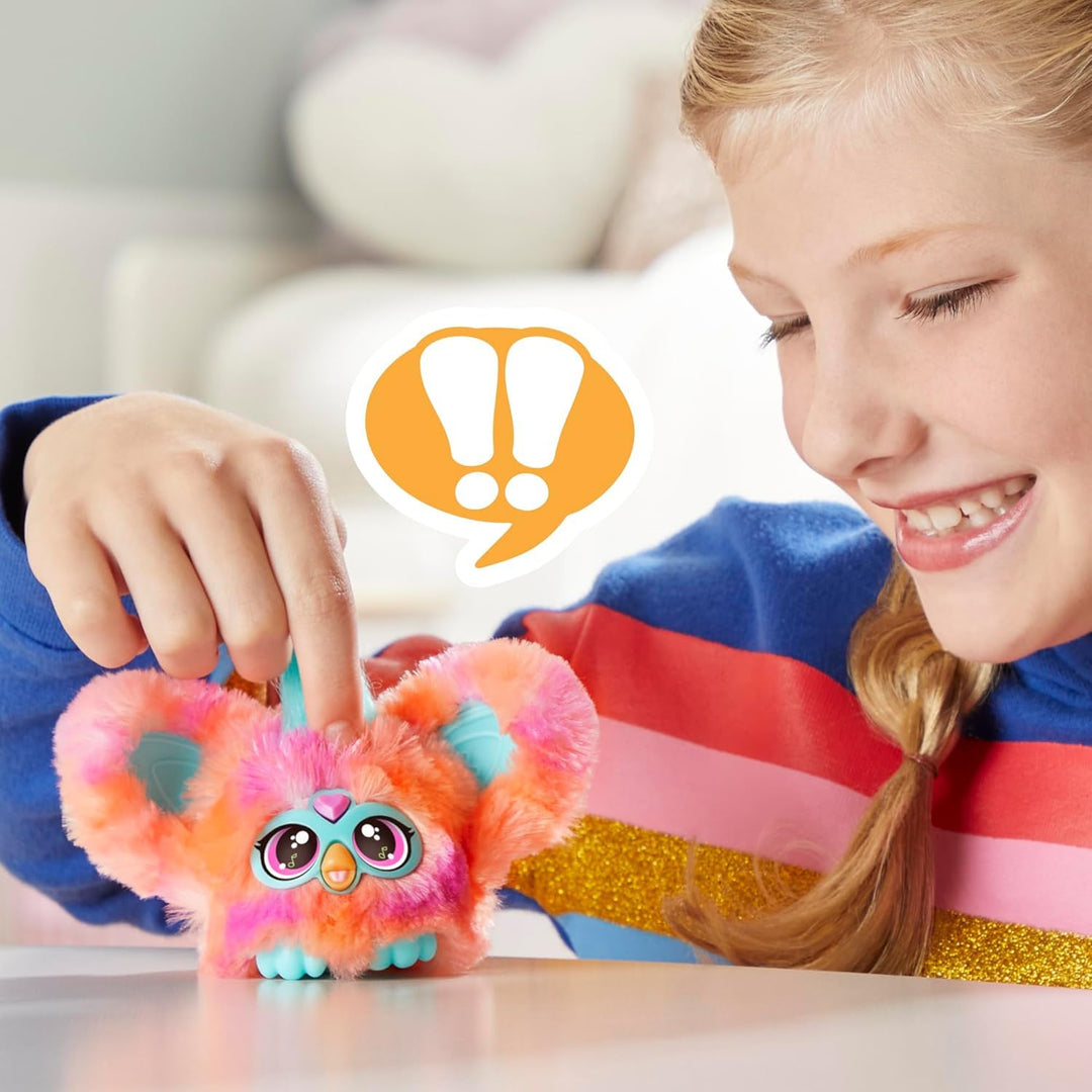 Furby Furblets Mini Electronic Plush Toy - Interactive Musical Pet with Over 45 Sounds and Phrases, Peekaboo Ears Keyring Clip, Collectable Toy for Children from 6 Years Retail $12.70