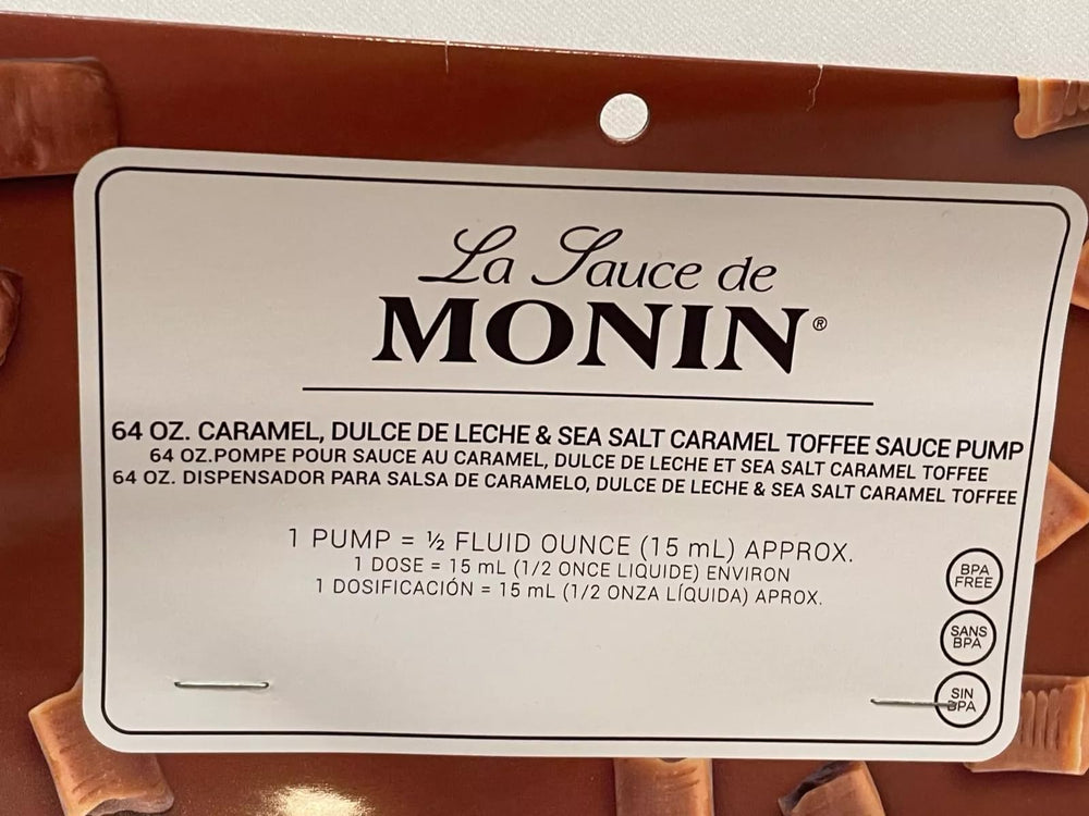 Monin Pump for Caramel Sauce - 1 each. Retail $9.50