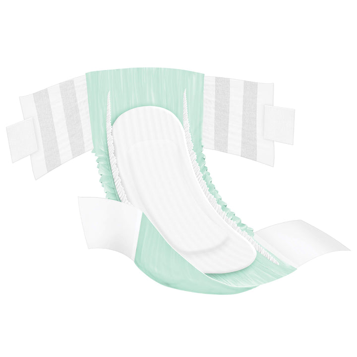 FitRight Stretch Ultra Adult Briefs, Incontinence Diapers with Tabs, Heavy Absorbency, Large/XL/2XL, 51 to 70", 20 Count