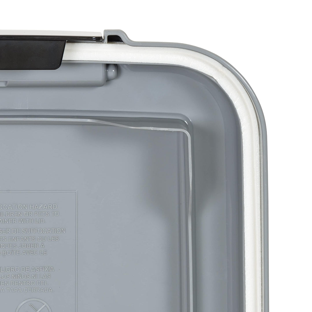 Amazon Basics Airtight Dog Food Storage Container with Scoop and Wheels, 69 QT, Gray Retail $34.99