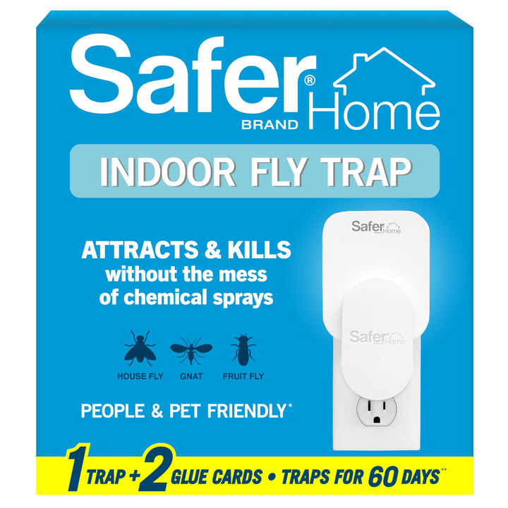 Safer Home Indoor Plug-In Fly Trap - SH502 - Effective Fruit Fly Traps for Indoors, Gnat Traps for House Indoor, 400 Sq Ft Protection - Style: 1 Device + 2 Glue Cards Retail $17.99