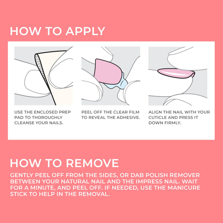 KISS imPRESS Color Polish-Free Solid Color Press-On Nails, PureFit Technology, Short Length, 'Reddy or Not', Includes Prep Pad, Mini Nail File, Cuticle Stick and 30 Fake Nails