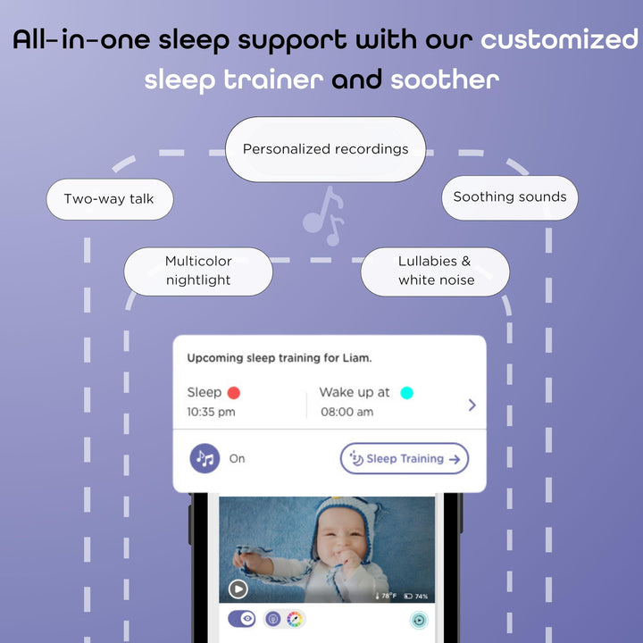 Hubble Connected Nursery Pal Glow, 5-in-1 Smart HD Baby Monitor with Night Light Retail $26.00