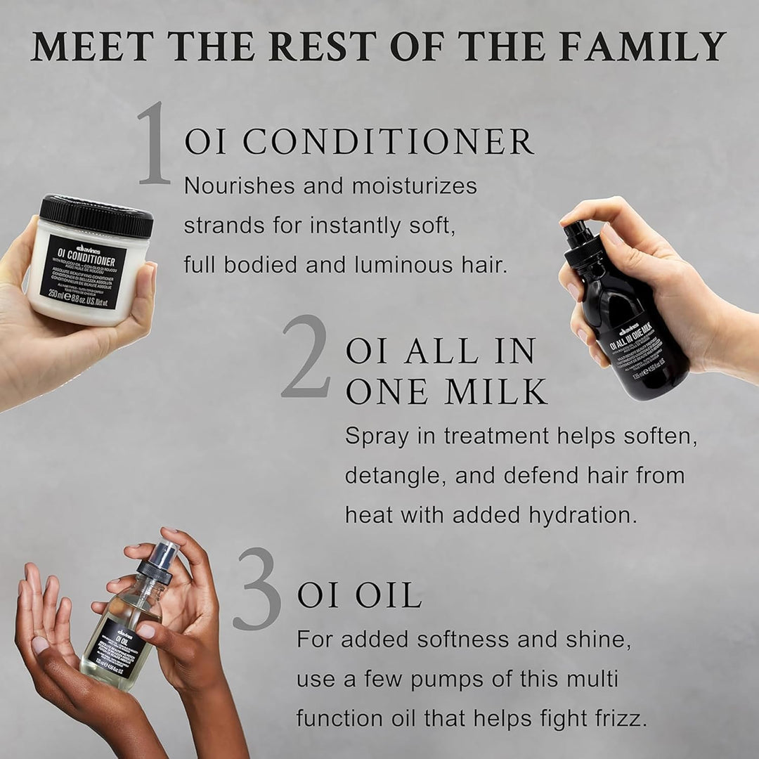 Davines OI All in One Milk | Leave-in Conditioner Spray | Powerful Hair Detangler + Heat Protection | Smoothes Frizzy Hair | 4.56 Fl Oz