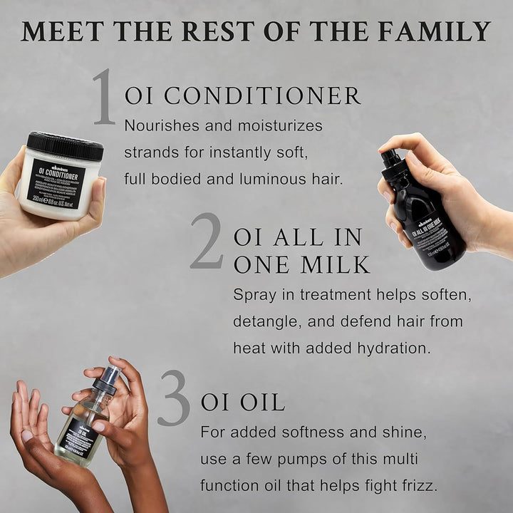 Davines OI All in One Milk | Leave-in Conditioner Spray | Powerful Hair Detangler + Heat Protection | Smoothes Frizzy Hair | 4.56 Fl Oz