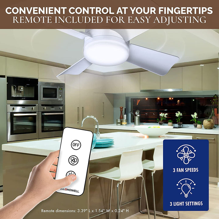 Bell+Howell Socket Breeze Modern Ceiling Fans with LED Lights, 10" LED E26/E27 Screw Base Mini Light Socket Fan with Cord for Bedroom, Living Room, Kitchen, Balcony Retail $51.95