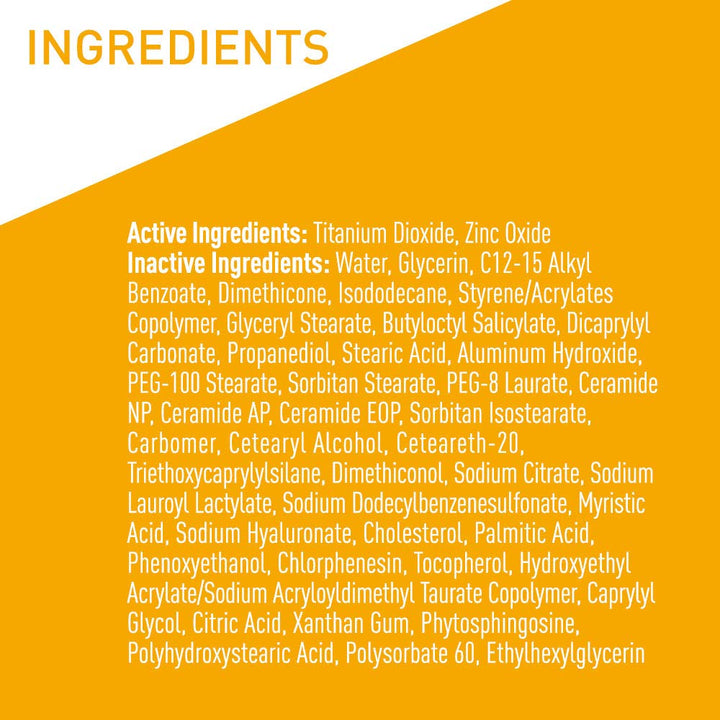 CeraVe 100% Mineral Sunscreen SPF 50 with Zinc Oxide & Titanium Dioxide, Hyaluronic Acid & Ceramides, Oil Free & Non-Greasy, Hydrating Mineral Sunscreen For Body, 5 oz