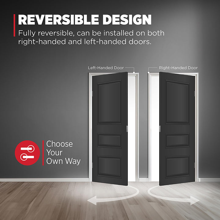 Kwikset San Clemente Front Door Handle No Lock, Entry Handleset Exterior with Interior Reversible Handed Lever, Non-Locking, Satin Nickel, Deadbolt Not Included, with Microban Protection Retail $120.00