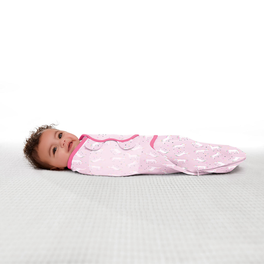 SwaddleMe Easy Change Swaddle Ã¢â‚¬â€œ Size Small/Medium, 0-3 Months, 2-Pack (Unicorn Universe)