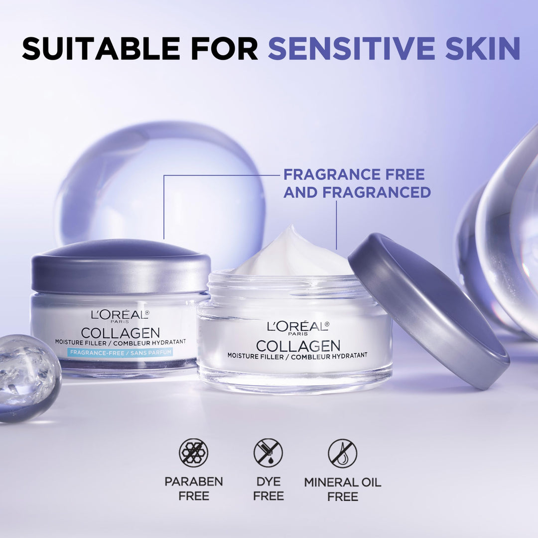 LÃ¢â‚¬â„¢Oreal Paris Collagen Daily Face Moisturizer, Anti Aging Face Cream to Reduce Wrinkles and Provide Intense Hydration, 1.7 oz