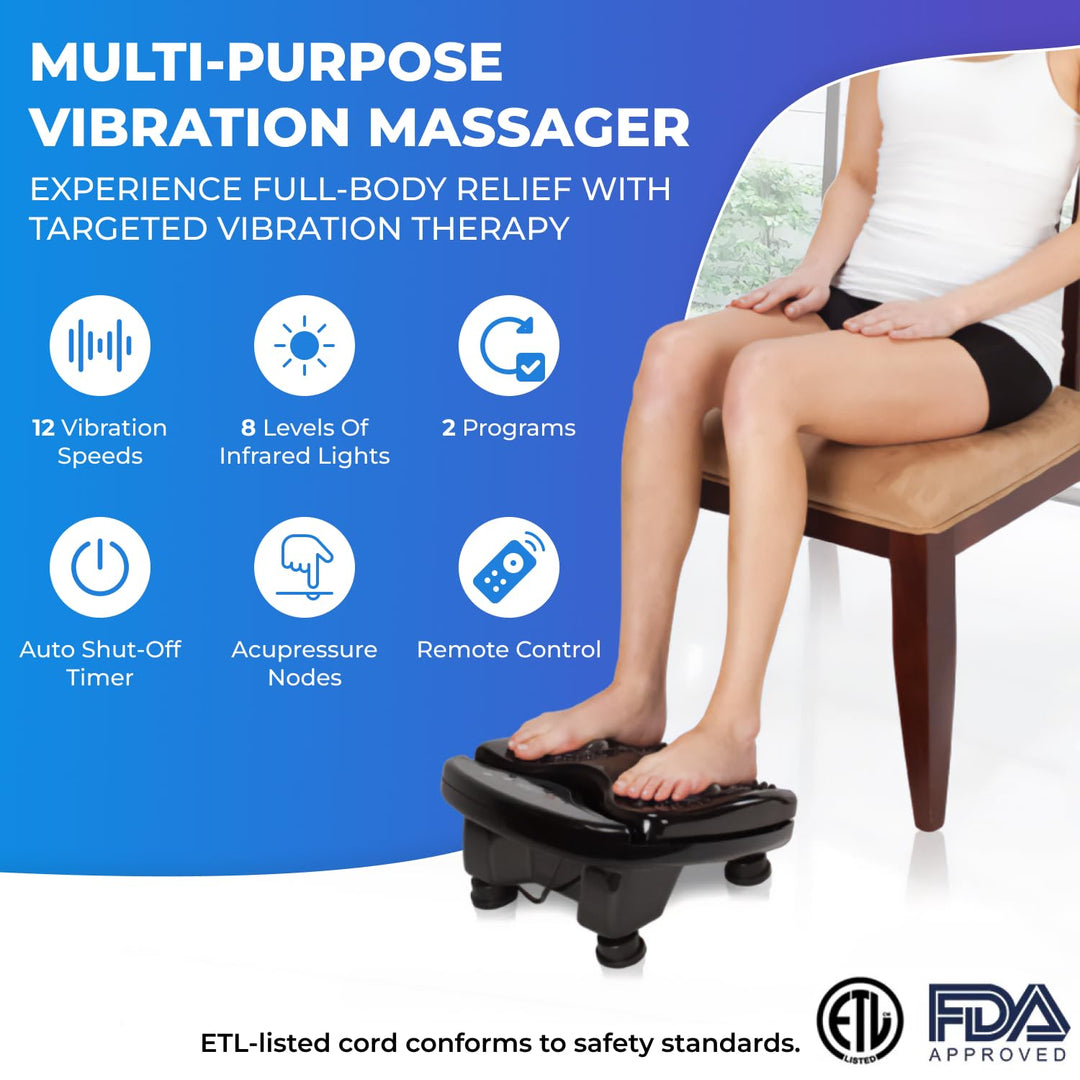 Daiwa Felicity Foot Vibe Pro Massager - Vibrating Electric Shiatsu Foot Massagers for Plantar Fasciitis Pain Relief Circulation Neuropathy - Calf Leg Feet Massage Retail $113.00